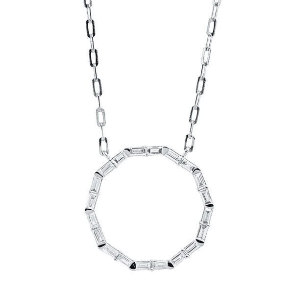 Collier Kreis aus 750 Weißgold 20 Diamanten 0.4ct