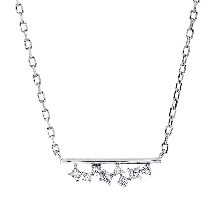 Collier aus 750 Weißgold 8 Brillanten 5.06ct
