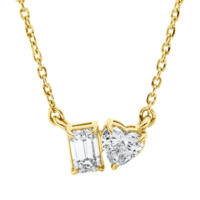Collier aus 750 Gold Gelbgold 2 Diamanten 0,38ct TW-SI L:45cm Collier aus 750 Gold Gelbgold 2 Diamanten 0,38ct TW-SI L:45cm