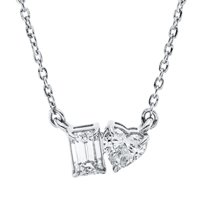 Collier aus 750 Gold Weißgold 2 Diamanten 0,38ct TW-SI L:45cm Collier aus 750 Gold Weißgold 2 Diamanten 0,38ct TW-SI L:45cm