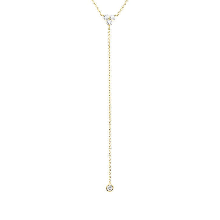Collier aus 750 Gelbgold 4 Brillanten 0.33ct