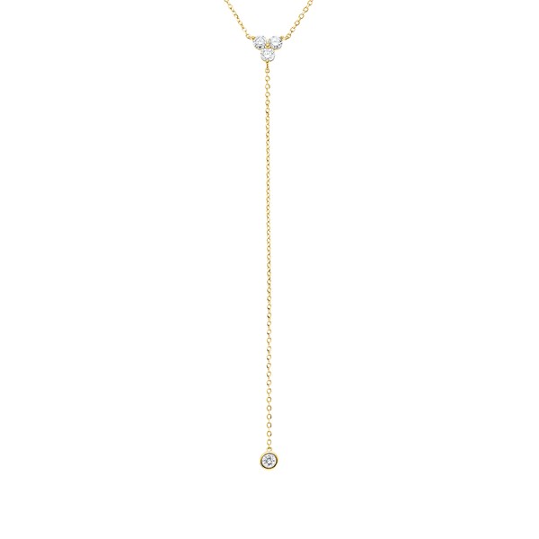 Collier aus 750 Gelbgold 4 Brillanten 0.33ct