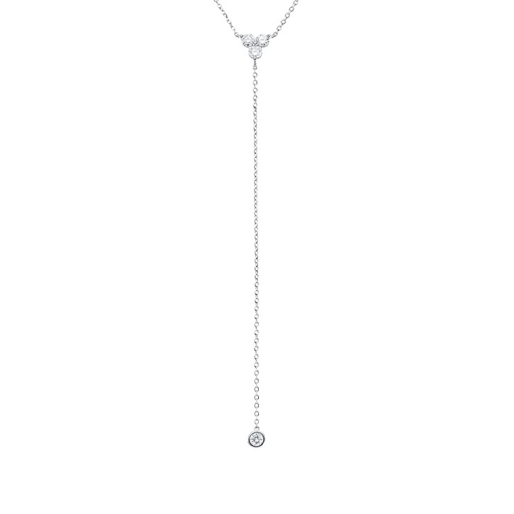 Collier aus 750 Weißgold 4 Brillanten 0.33ct