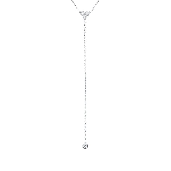Collier aus 750 Weißgold 4 Brillanten 0.33ct