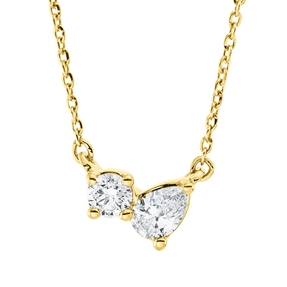 Collier aus 750 Gold Gelbgold 2 Diamanten 0,27ct TW-SI L:45cm Collier aus 750 Gold Gelbgold 2 Diamanten 0,27ct TW-SI L:45cm