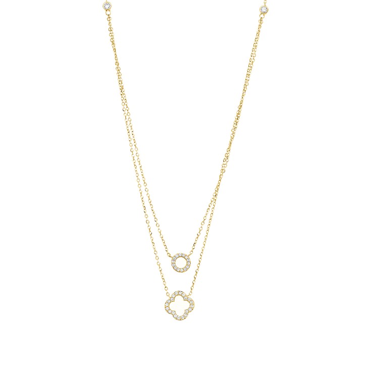 Collier aus 750 Gelbgold 36 Brillanten 0.17ct