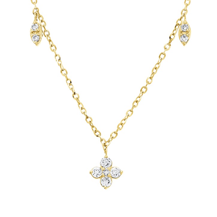 Collier aus 750 Gelbgold 23 Brillanten 0.28ct