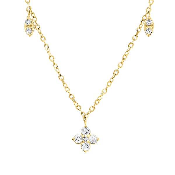 Collier aus 750 Gelbgold 23 Brillanten 0.28ct