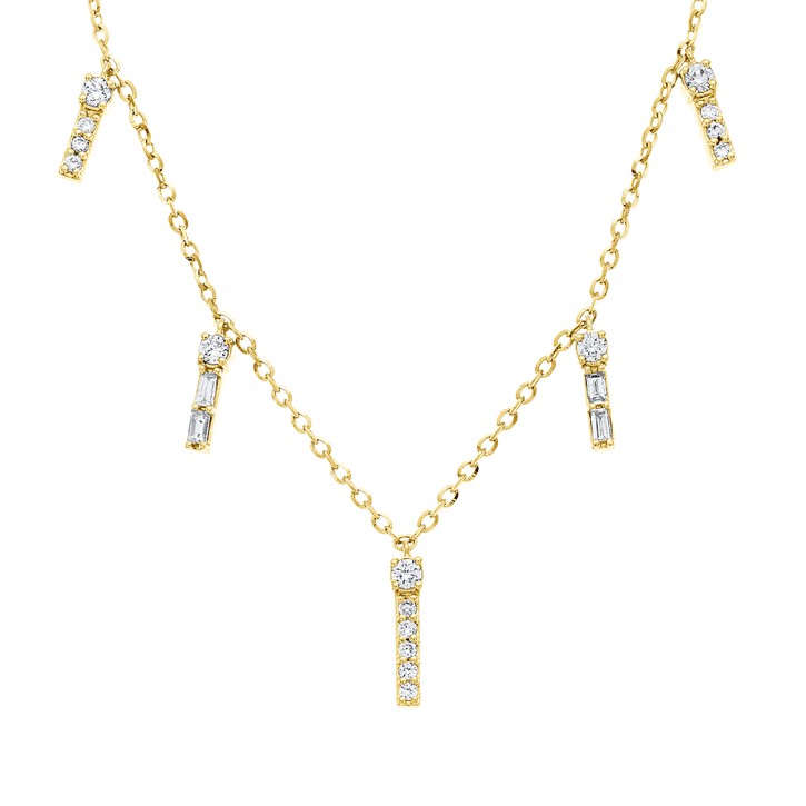 Collier aus 750 Gelbgold 20 Brillanten 0.16ct