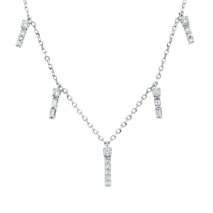 Collier aus 750 Weißgold 20 Brillanten 0.17ct