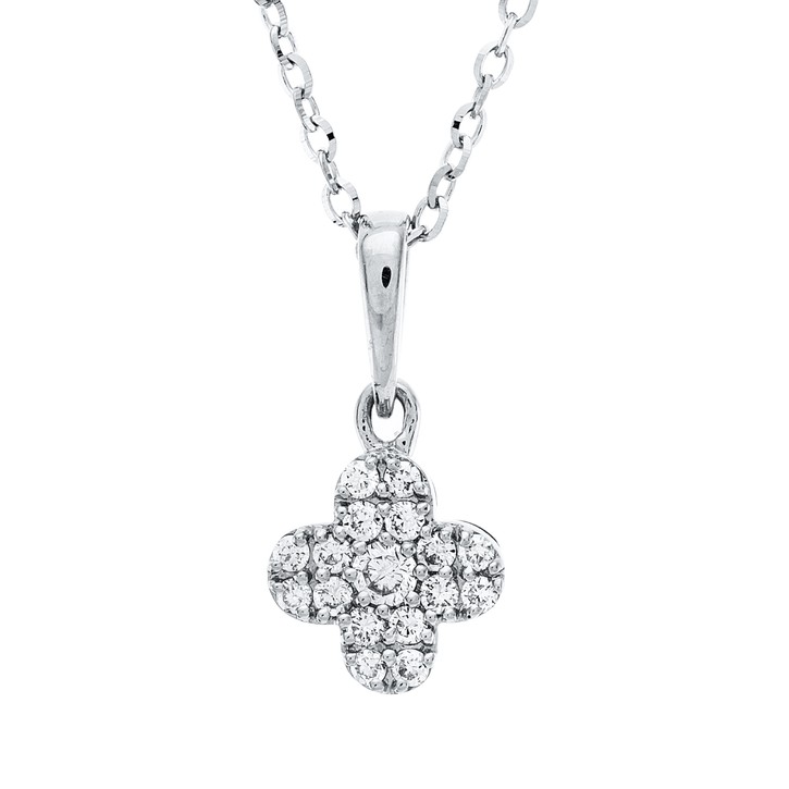 Collier aus 750 Weißgold 17 Brillanten 0.09ct