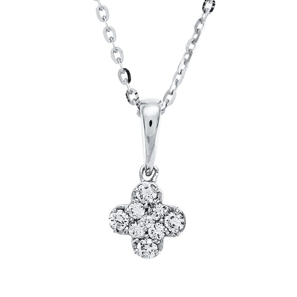 Collier aus 750 Weißgold 9 Brillanten 0.07ct
