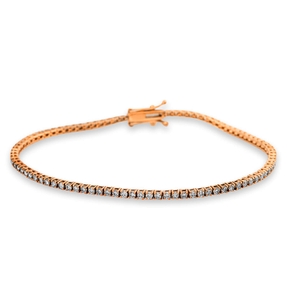 Armband aus 585 Gold Rotgold 86 Brillanten 1,65ct TW-SI L:17,5cm