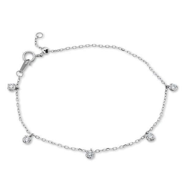 Armband aus 750 Weißgold 5 Brillanten 0.37ct