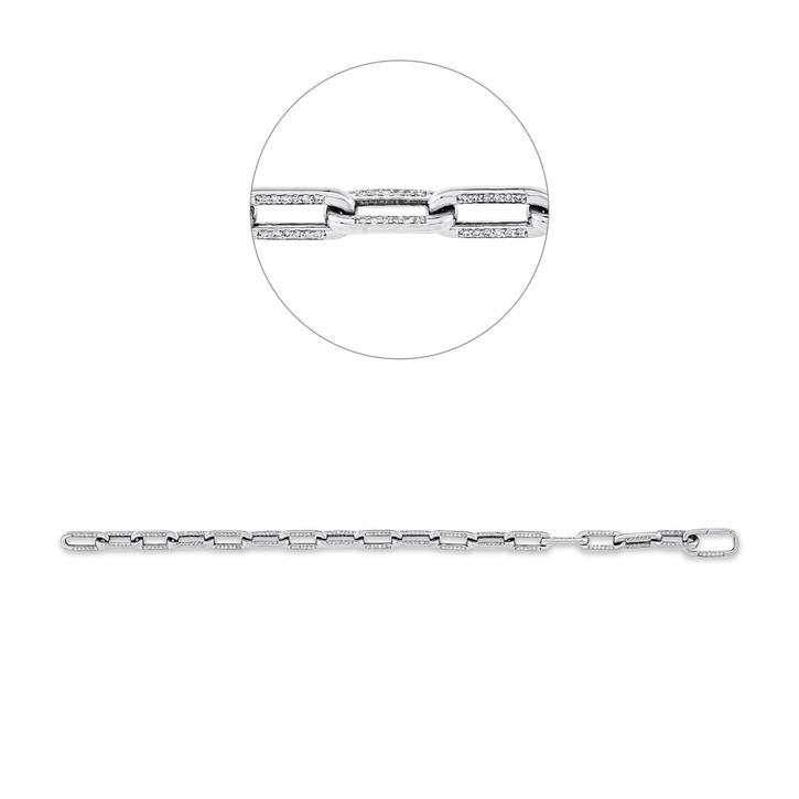 Armband aus 750 Weißgold 420 Brillanten 1.59ct