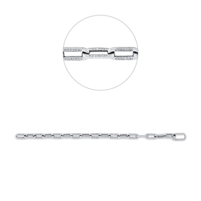 Armband aus 750 Weißgold 420 Brillanten 1,59ct TW-SI B:5,8mm L:18,8cm