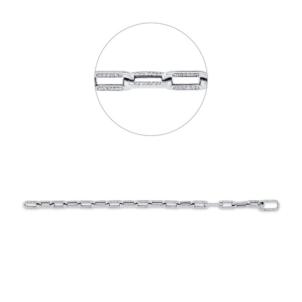 Armband aus 750 Weißgold 420 Brillanten 1.59ct