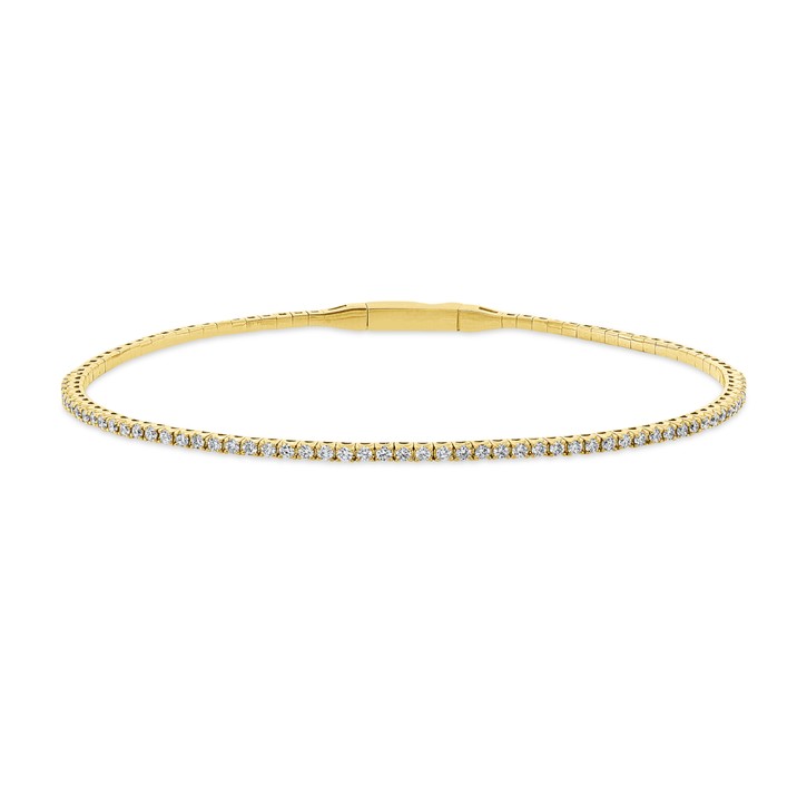 Armreif aus 750 Gelbgold 57 Brillanten 0.56ct