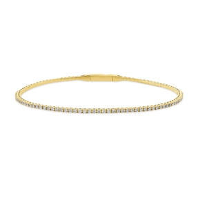 Armreif aus 750 Gold Gelbgold 57 Brillanten 0,56ct TW-SI 48x60mm