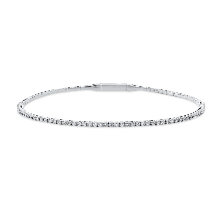Armreif aus 750 Weißgold 57 Brillanten 0.56ct