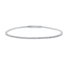 Armreif aus 750 Gold Weißgold 57 Brillanten 0,56ct TW-SI 48x60mm