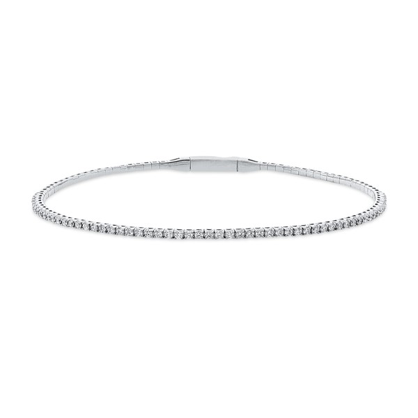Armreif aus 750 Weißgold 57 Brillanten 0.56ct