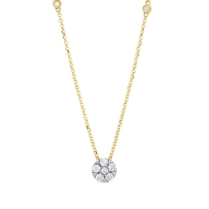 Collier aus 750 Gelbgold 15 Brillanten 0.23ct