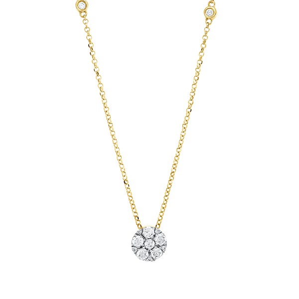 Collier aus 750 Gelbgold 15 Brillanten 0.23ct