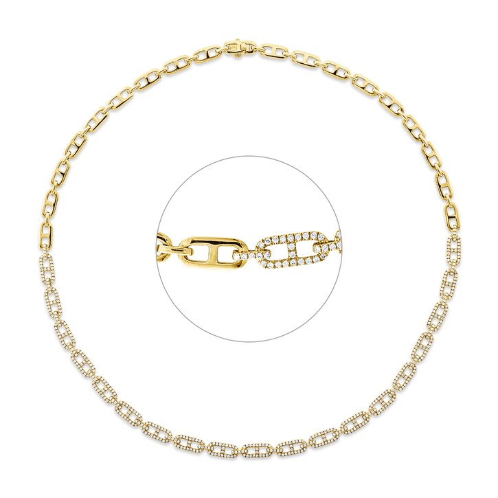 Collier aus 750 Gelbgold 480 Brillanten 1.71ct
