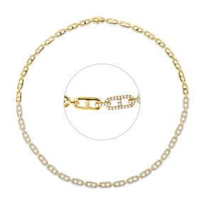 Collier aus 750 Gold Gelbgold 480 Brillanten 1,71ct TW-SI L:40,6cm Collier aus 750 Gold Gelbgold 480 Brillanten 1,71ct TW-SI L:40,6cm