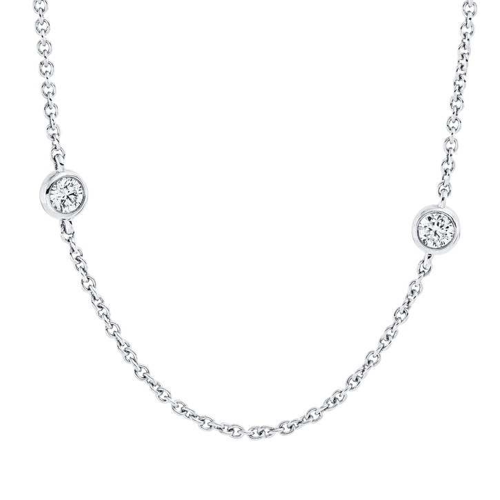 Collier aus 750 Weißgold 11 Brillanten 0.71ct