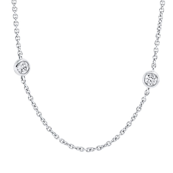 Collier aus 750 Weißgold 11 Brillanten 0.71ct
