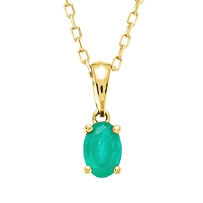 Collier aus 750 Gold Gelbgold Smaragd 0,43ct grün L:45cm Collier aus 750 Gold Gelbgold Smaragd 0,43ct grün L:45cm