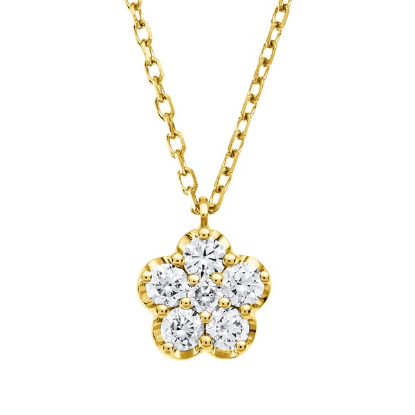 Collier aus 750 Gelbgold 6 Brillanten 0.21ct