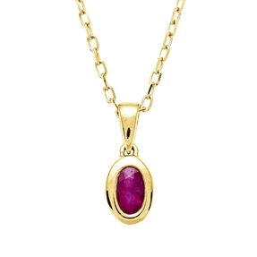 Collier aus 750 Gold Gelbgold Rubin 0,25ct rot L:45,9cm Zarge Collier aus 750 Gold Gelbgold Rubin 0,25ct rot L:45,9cm Zarge