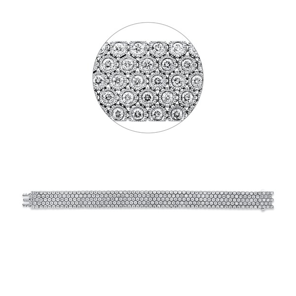 Armband aus 750 Weißgold 290 Brillanten 4.22ct