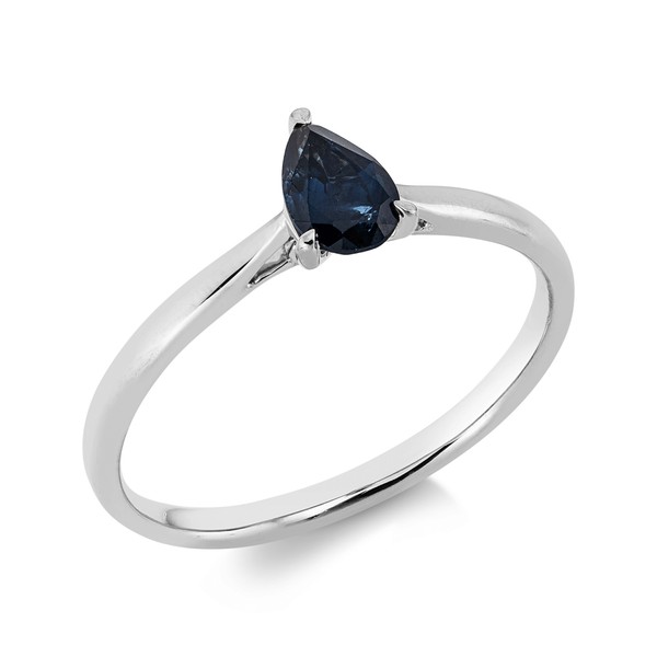 Ring aus 750 Weißgold Saphir