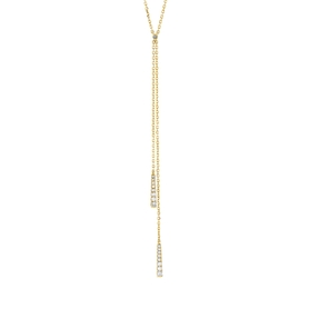 Collier aus 750 Gold Gelbgold 21 Brillanten 0,2ct TW-SI L:45,7cm Collier aus 750 Gold Gelbgold 21 Brillanten 0,2ct TW-SI L:45,7cm