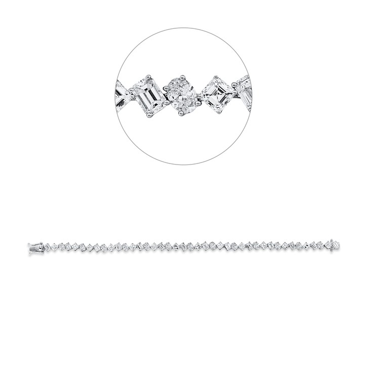 Armband aus 750 Weißgold 41 Diamanten 10.07ct