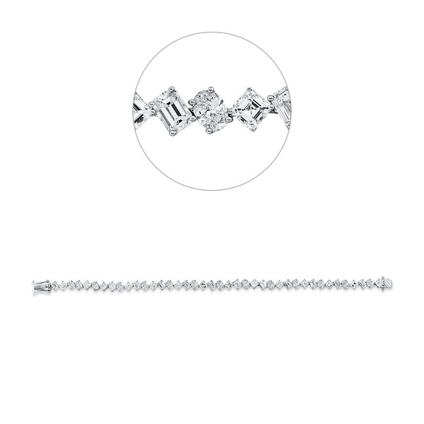 Armband aus 750 Weißgold 41 Diamanten 10.07ct