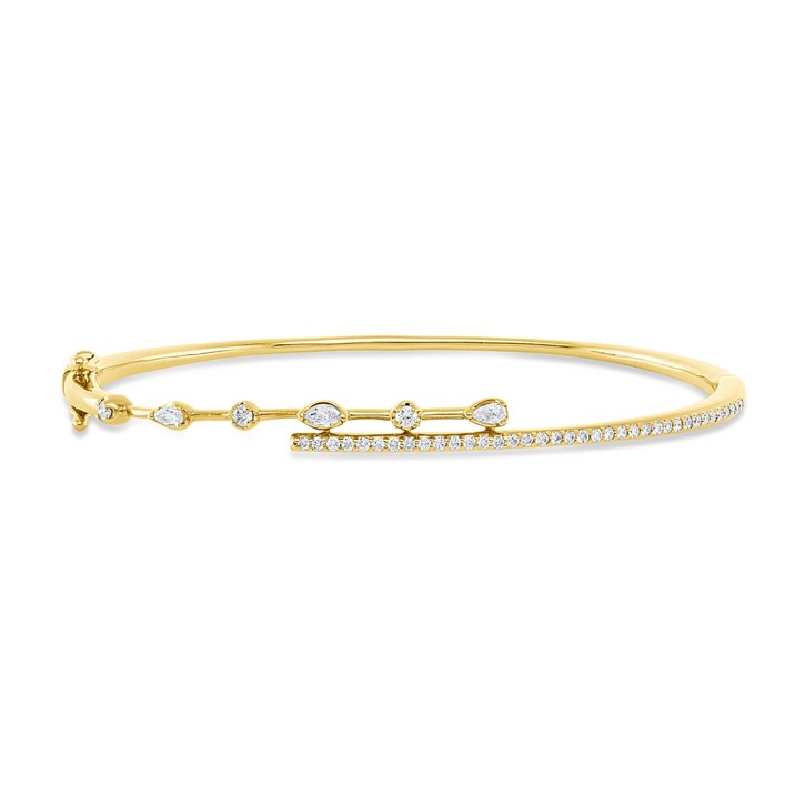 Armreif aus 750 Gelbgold 43 Brillanten 0.44ct