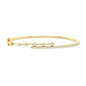 Armreif aus 750 Gold Gelbgold 43 Diamanten 0,44ct 45x55mm