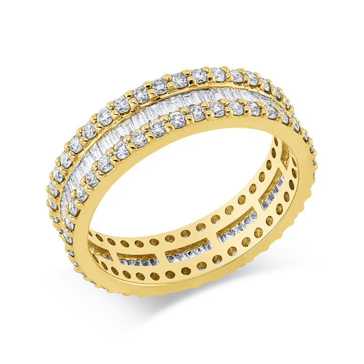 Ring aus 750 Gelbgold 154 Diamanten 1.97ct