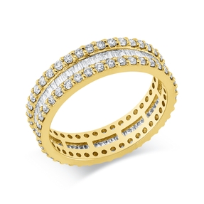 Ring aus 750 Gold Gelbgold 154 Diamanten 1,97ct TW-SI B:5,9mm