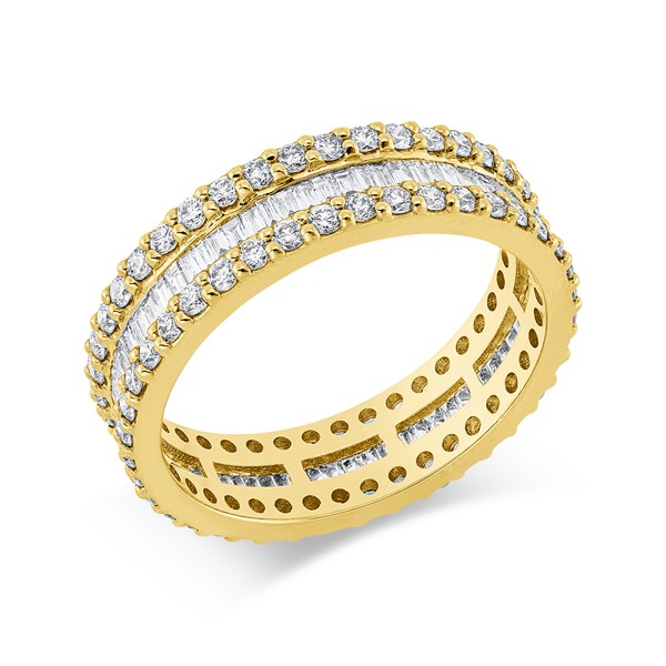 Ring aus 750 Gelbgold 154 Diamanten 1.97ct