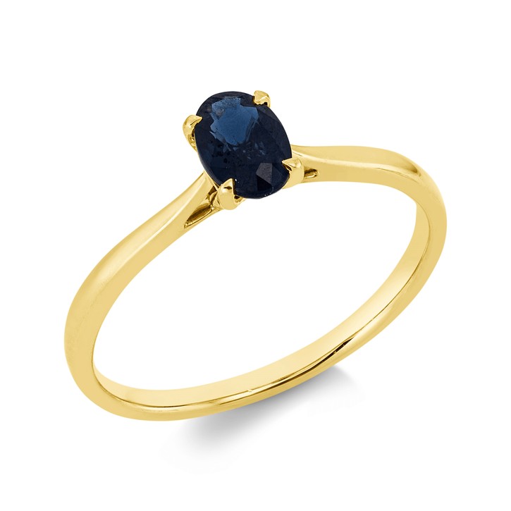 Ring aus 750 Gelbgold Saphir