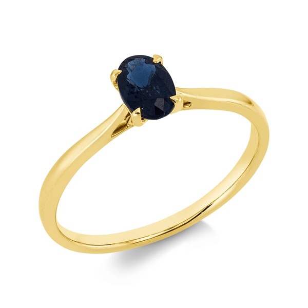 Ring aus 750 Gelbgold Saphir