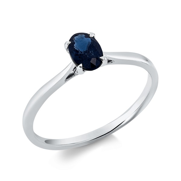 Ring aus 750 Weißgold Saphir