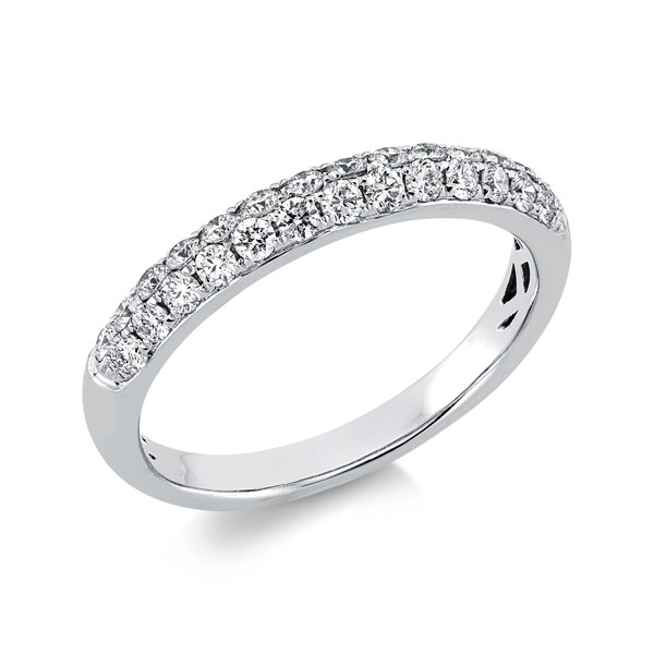 Pavé Ring aus 750 Weißgold 27 Brillanten 0.5ct