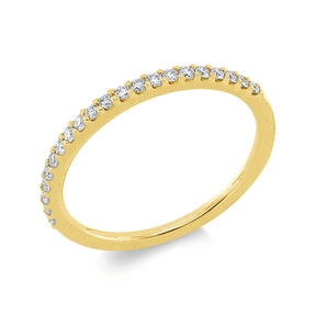 Halb-Memoire Ring aus 750 Gold Gelbgold 21 Brillanten 0,21ct TW-SI B:1,4mm